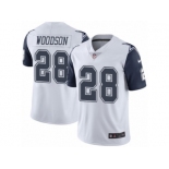 Men's Nike Dallas Cowboys #28 Darren Woodson Limited White Rush NFL Jersey