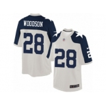 Men's Nike Dallas Cowboys #28 Darren Woodson Limited White Throwback Alternate NFL Jersey