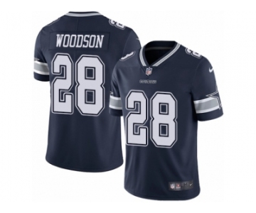 Men's Nike Dallas Cowboys #28 Darren Woodson Vapor Untouchable Limited Navy Blue Team Color NFL Jersey