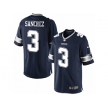 Men's Nike Dallas Cowboys #3 Mark Sanchez Limited Navy Blue Team Color NFL Jersey