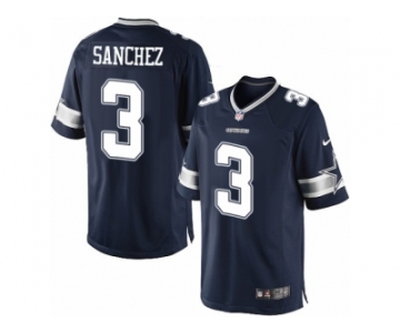 Men's Nike Dallas Cowboys #3 Mark Sanchez Limited Navy Blue Team Color NFL Jersey