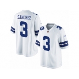 Men's Nike Dallas Cowboys #3 Mark Sanchez Limited White NFL Jersey