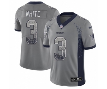 Men's Nike Dallas Cowboys #3 Mike White Limited Gray Rush Drift Fashion NFL Jersey