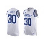 Men's Nike Dallas Cowboys #30 Anthony Brown Limited White Player Name & Number Tank Top NFL Jersey