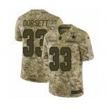 Men's Nike Dallas Cowboys #33 Tony Dorsett Limited Camo 2018 Salute to Service NFL Jersey