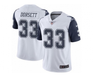 Men's Nike Dallas Cowboys #33 Tony Dorsett White Stitched NFL Limited Rush Jersey