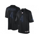 Men's Nike Dallas Cowboys #4 Dak Prescott Limited Black Impact NFL Jersey