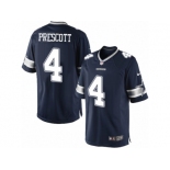 Men's Nike Dallas Cowboys #4 Dak Prescott Limited Navy Blue Team Color NFL Jersey