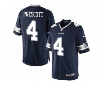 Men's Nike Dallas Cowboys #4 Dak Prescott Limited Navy Blue Team Color NFL Jersey