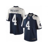 Men's Nike Dallas Cowboys #4 Dak Prescott Limited Navy Blue Throwback Alternate NFL Jersey