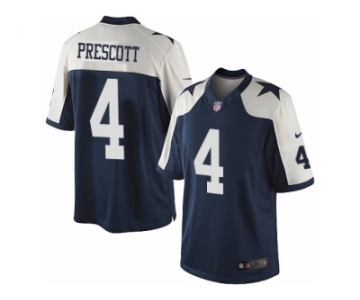 Men's Nike Dallas Cowboys #4 Dak Prescott Limited Navy Blue Throwback Alternate NFL Jersey