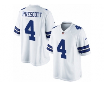 Men's Nike Dallas Cowboys #4 Dak Prescott Limited White NFL Jersey