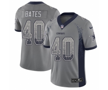 Men's Nike Dallas Cowboys #40 Bill Bates Limited Gray Rush Drift Fashion NFL Jersey