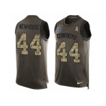 Men's Nike Dallas Cowboys #44 Robert Newhouse Limited Green Salute to Service Tank Top NFL Jersey