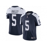 Men's Nike Dallas Cowboys #5 Dan Bailey Vapor Untouchable Limited Navy Blue Throwback Alternate NFL Jersey