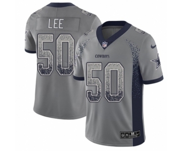 Men's Nike Dallas Cowboys #50 Sean Lee Limited Gray Rush Drift Fashion NFL Jersey