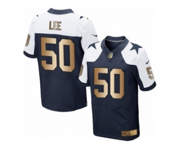 Men's Nike Dallas Cowboys #50 Sean Lee Limited  Navy Gold Throwback Alternate NFL Jersey