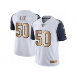 Men's Nike Dallas Cowboys #50 Sean Lee Limited White Gold Rush NFL Jersey