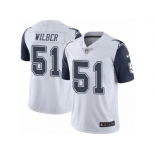 Men's Nike Dallas Cowboys #51 Kyle Wilber Limited White Rush NFL Jersey