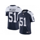 Men's Nike Dallas Cowboys #51 Kyle Wilber Vapor Untouchable Limited Navy Blue Throwback Alternate NFL Jersey