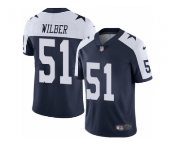 Men's Nike Dallas Cowboys #51 Kyle Wilber Vapor Untouchable Limited Navy Blue Throwback Alternate NFL Jersey