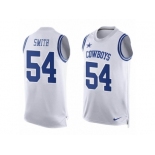 Men's Nike Dallas Cowboys #54 Jaylon Smith Limited White Player Name & Number Tank Top NFL Jersey