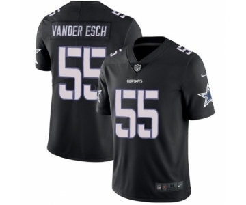 Men's Nike Dallas Cowboys #55 Leighton Vander Esch Limited Black Rush Impact NFL Jersey