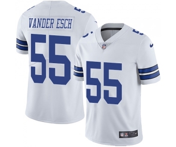 Men's Nike Dallas Cowboys #55 Leighton Vander Esch White Vapor Untouchable Limited Player NFL Jersey