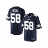 Men's Nike Dallas Cowboys #58 Damontre Moore Limited Navy Blue Team Color NFL Jersey