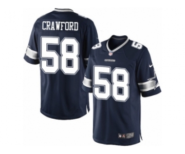 Men's Nike Dallas Cowboys #58 Jack Crawford Limited Navy Blue Team Color NFL Jersey