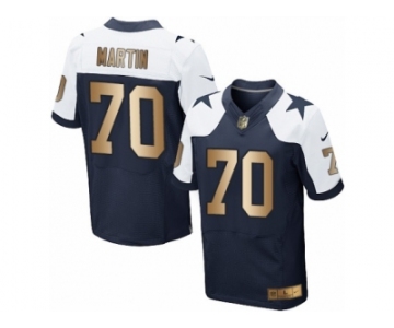 Men's Nike Dallas Cowboys #70 Zack Martin Limited  Navy Gold Throwback Alternate NFL Jersey