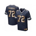 Men's Nike Dallas Cowboys #72 Travis Frederick Limited Navy Gold Team Color NFL Jersey