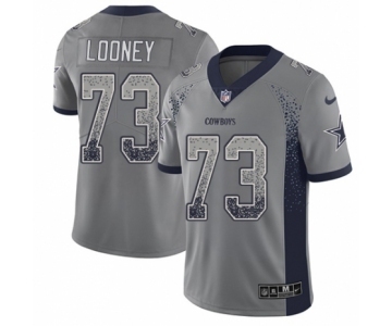 Men's Nike Dallas Cowboys #73 Joe Looney Limited Gray Rush Drift Fashion NFL Jersey