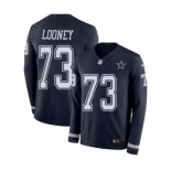 Men's Nike Dallas Cowboys #73 Joe Looney Limited Navy Blue Therma Long Sleeve NFL Jersey