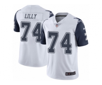 Men's Nike Dallas Cowboys #74 Bob Lilly Limited White Rush NFL Jersey