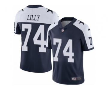 Men's Nike Dallas Cowboys #74 Bob Lilly Vapor Untouchable Limited Navy Blue Throwback Alternate NFL Jersey