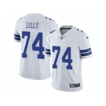 Men's Nike Dallas Cowboys #74 Bob Lilly Vapor Untouchable Limited White NFL Jersey