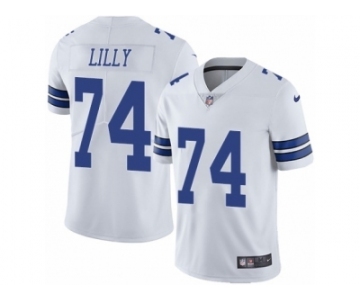 Men's Nike Dallas Cowboys #74 Bob Lilly Vapor Untouchable Limited White NFL Jersey