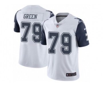 Men's Nike Dallas Cowboys #79 Chaz Green Limited White Rush NFL Jersey