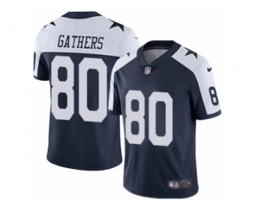 Men's Nike Dallas Cowboys #80 Rico Gathers Vapor Untouchable Limited Navy Blue Throwback Alternate NFL Jersey