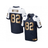 Men's Nike Dallas Cowboys #82 Jason Witten Limited  Navy Gold Throwback Alternate NFL Jersey