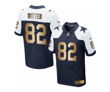 Men's Nike Dallas Cowboys #82 Jason Witten Limited  Navy Gold Throwback Alternate NFL Jersey