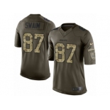 Men's Nike Dallas Cowboys #87 Geoff Swaim Limited Green Salute to Service NFL Jersey