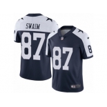 Men's Nike Dallas Cowboys #87 Geoff Swaim Vapor Untouchable Limited Navy Blue Throwback Alternate NFL Jersey