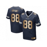 Men's Nike Dallas Cowboys #88 Dez Bryant Limited  Navy Gold Team Color NFL Jersey