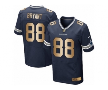 Men's Nike Dallas Cowboys #88 Dez Bryant Limited  Navy Gold Team Color NFL Jersey