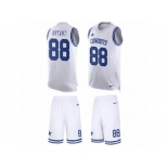 Men's Nike Dallas Cowboys #88 Dez Bryant Limited White Tank Top Suit NFL Jersey