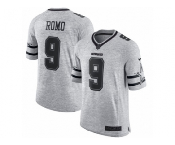 Men's Nike Dallas Cowboys #9 Tony Romo Limited Gray Gridiron II NFL Jersey