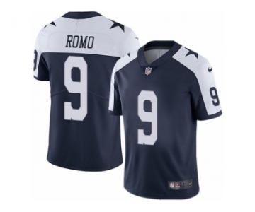 Men's Nike Dallas Cowboys #9 Tony Romo Vapor Untouchable Limited Navy Blue Throwback Alternate NFL Jersey