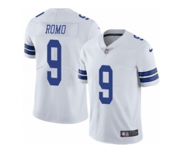 Men's Nike Dallas Cowboys #9 Tony Romo Vapor Untouchable Limited White NFL Jersey